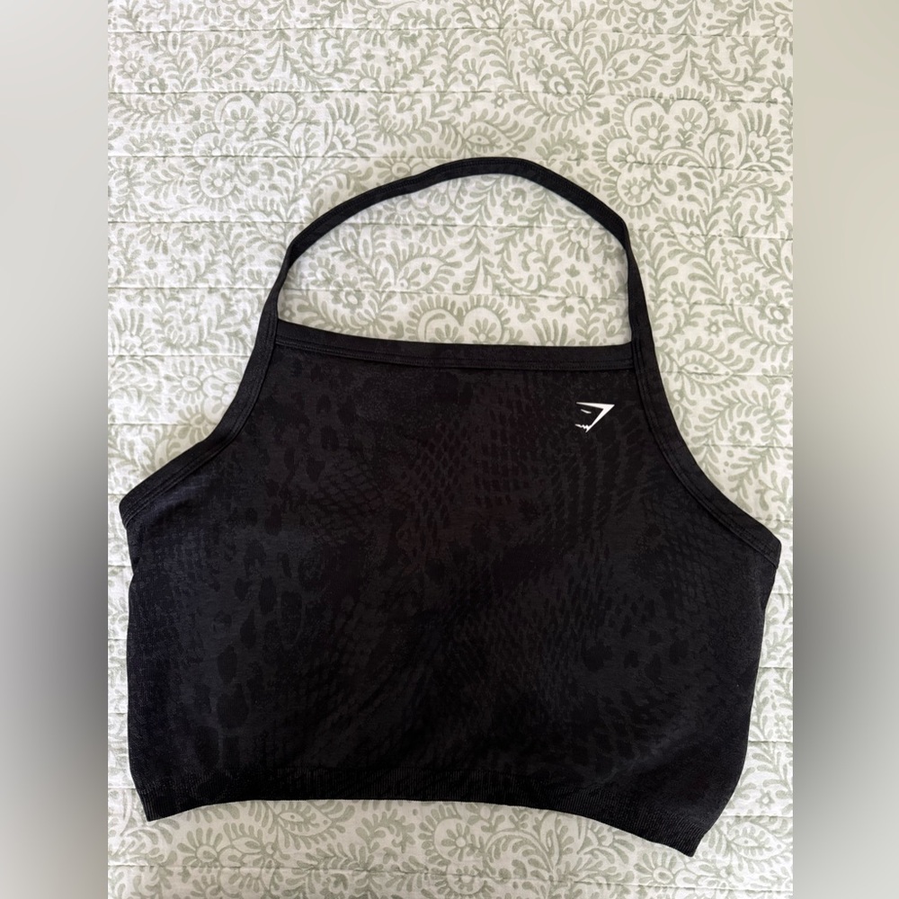 Gymshark Black Patterned Sports Bra